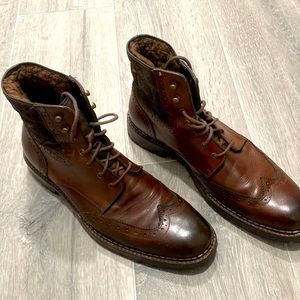 Johnston and Murphy Sheepskin lined men’s boots